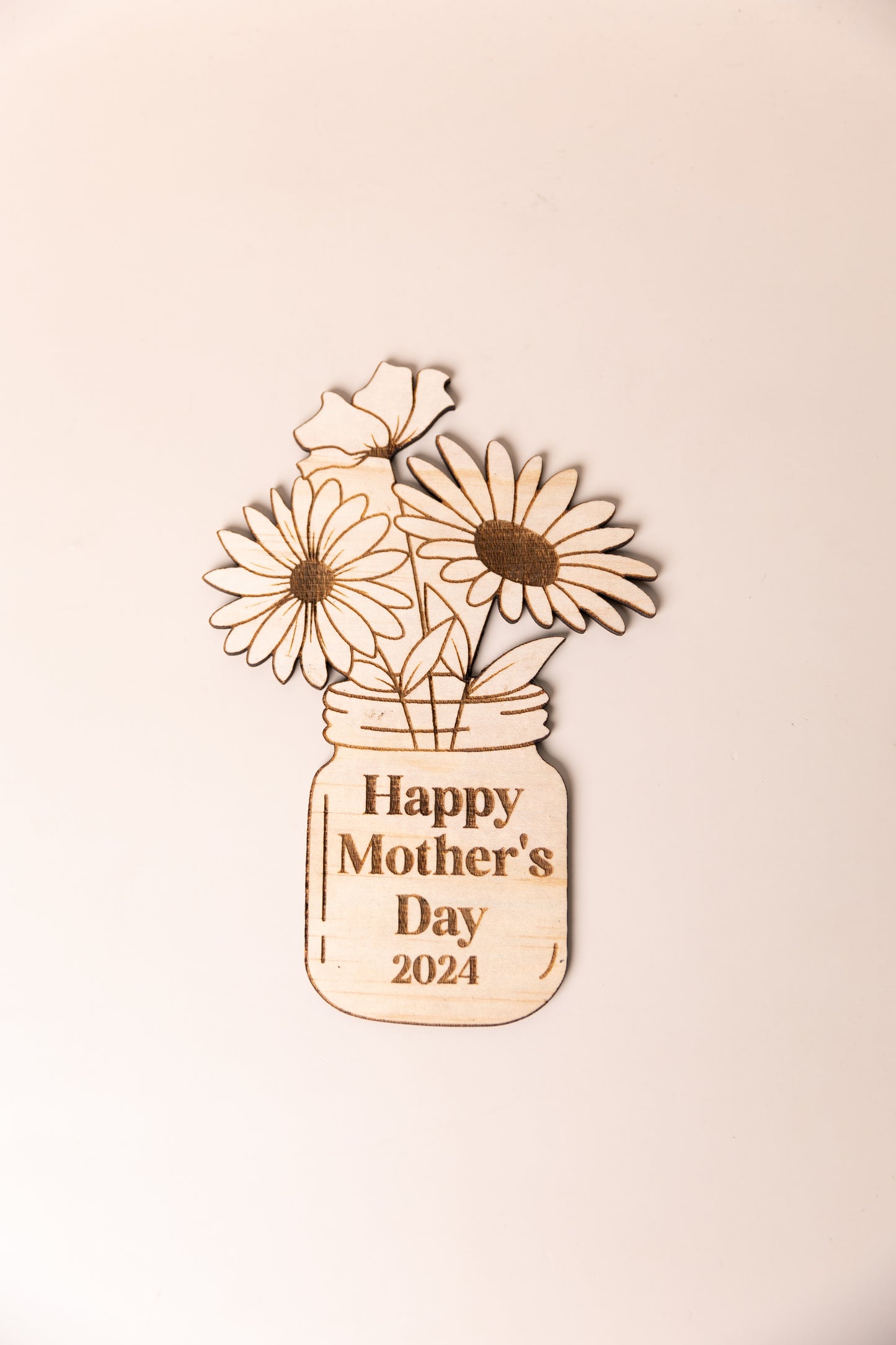 Engraved flower Jar Plaque