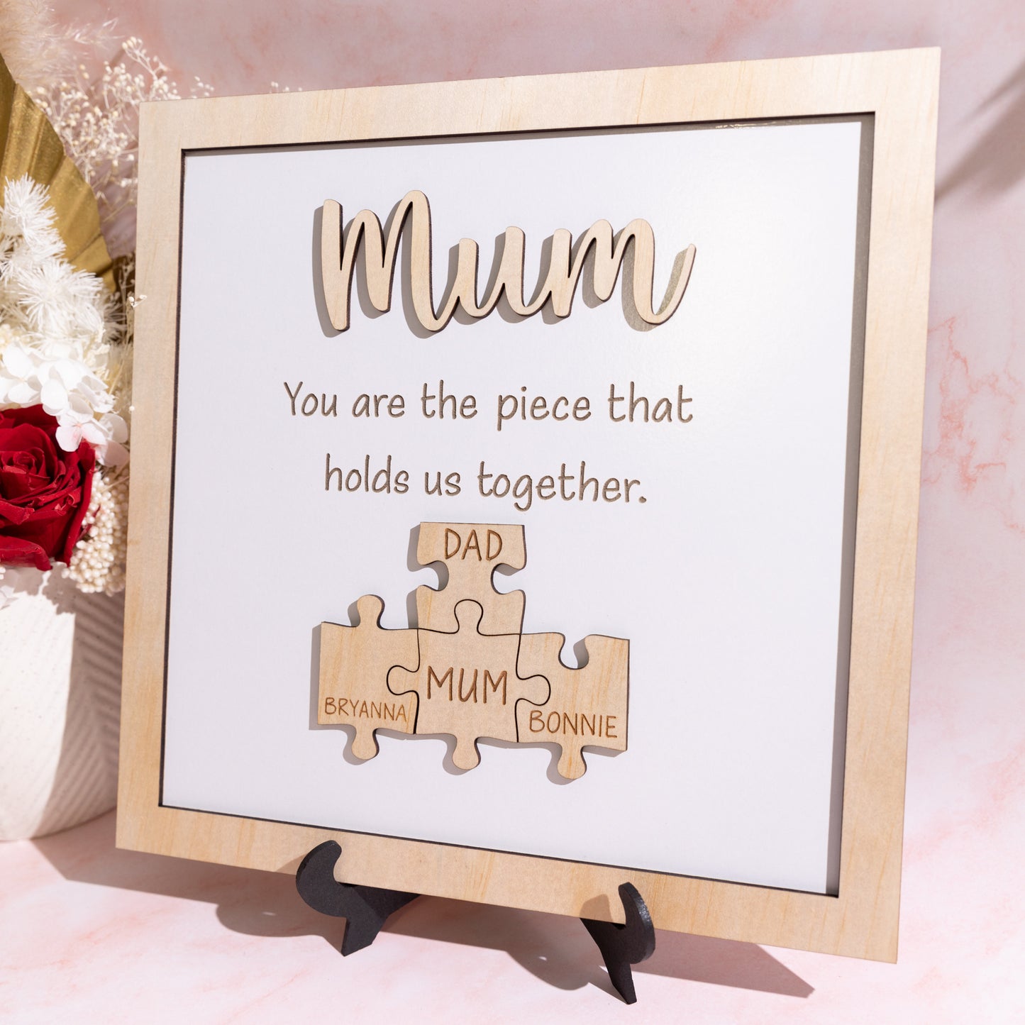 You are the piece that holds us together (Wooden Pieces)