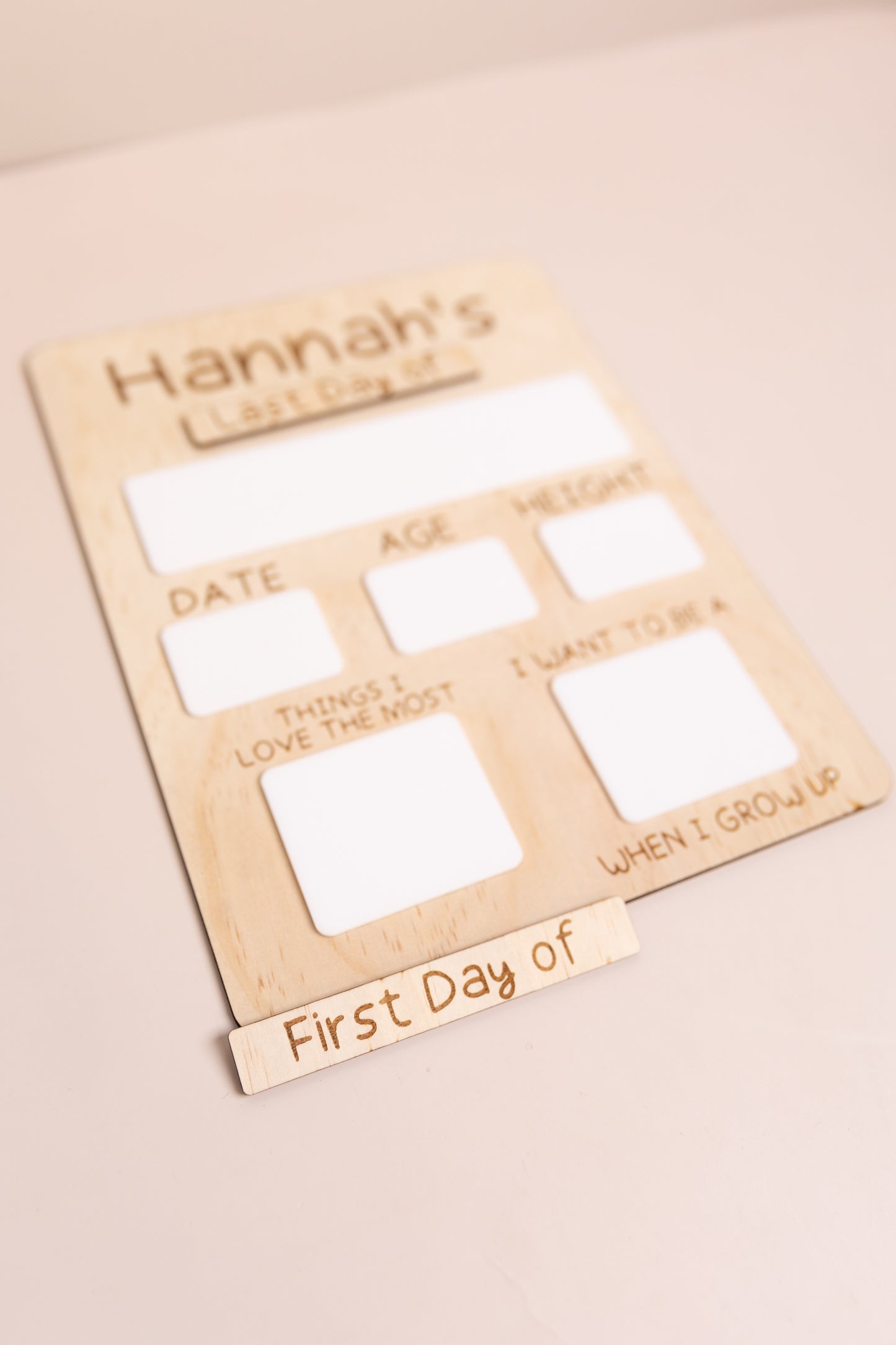 My First & Last Day of Board (engraved)