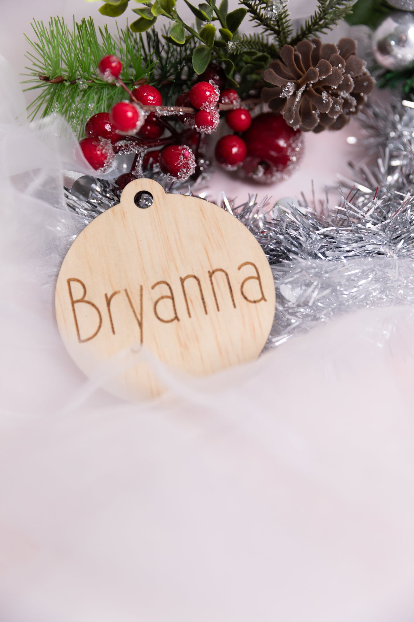 Personalised Wooden Baubles