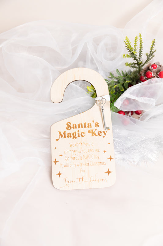 Wooden Engraved Christmas Door Hanger