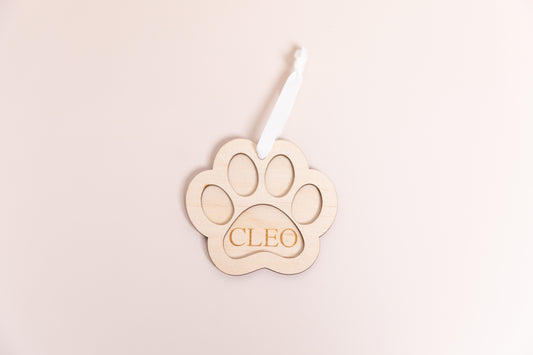 Paw Print Ornament