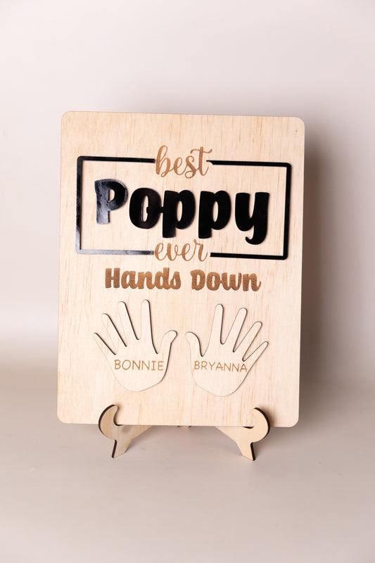 Father's Day Hands Down Sign