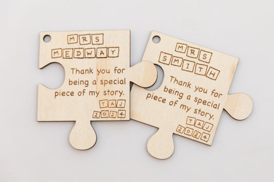 Teacher Puzzle Piece Ornament